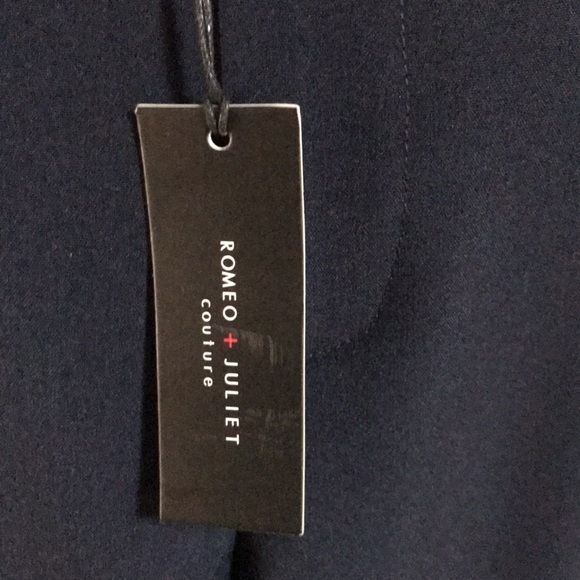 Romeo + Juliet New Slacks Navy/Gold Snap buttons Half way up both sides,Rise 11” - Picture 5 of 9